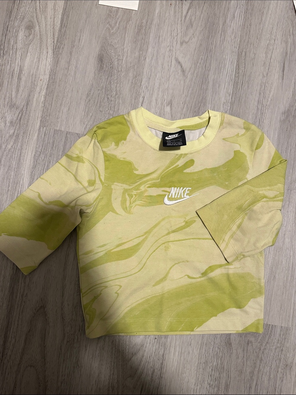 Nike Lime Swirl Long Sleeve Tee